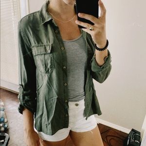 Olive Button Down